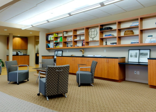 Commercial office building fit out interior design Illinois
